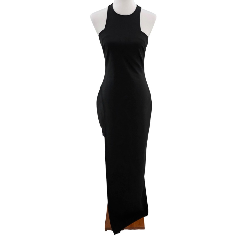 Elizabeth and James Womens 10 (runs small) Black Tegan High Slit Maxi Dress NWT - Picture 2 of 16